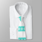 White Blue Helm Stripe Nautic Krawatte (Gebunden)