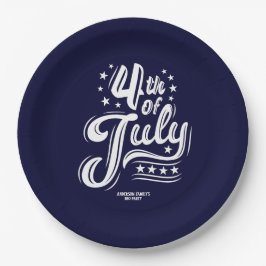 White &Blue independence Day BBQ Party Pappteller