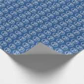 White Blue Kleine Fragezeichen Geschenkpapier (Ecke)