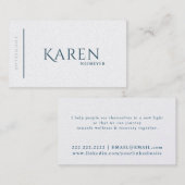 White Blue Minimal Schlichte klassische Jobsuche Visitenkarte (Vorne/Hinten)