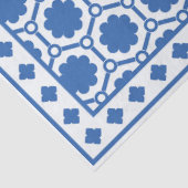 White Blue Modern Bone Inlay Decoupage Paper Seidenpapier (Ausschnitt)