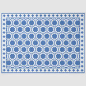White Blue Modern Bone Inlay Decoupage Paper Seidenpapier (Vorderseite)