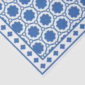 White Blue Modern Bone Inlay Decoupage Paper Seidenpapier (Detail)