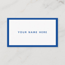 White Blue Modern Minimal Business Card Visitenkarte