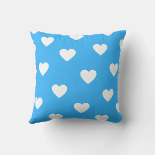 White Blue Niedlich Cosy Modernes Romantisches Chi Kissen