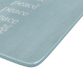 White Blue Peace inspiriert Zitatvögel Schneidebrett (Ecke)