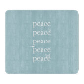 White Blue Peace inspiriert Zitatvögel Schneidebrett (Vorderseite)