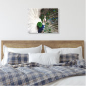 White Blue Peacock Leinwanddruck (Insitu (Schlafzimmer))