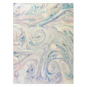 White Blue Pink Modernes Abstraktes Fluid Marbella Tischdecke (Vorderseite)