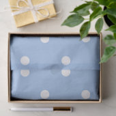 White Blue Polka Dot Seidenpapier (Geschenk)