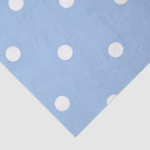 White Blue Polka Dot Seidenpapier (Detail)