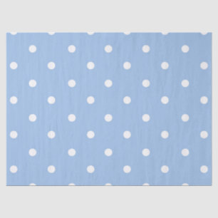 White Blue Polka Dot Seidenpapier