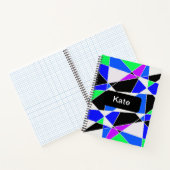 White blue Purple triangle abstract  Notizblock (Innenseite)