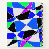 White blue Purple triangle abstract  Notizblock (Rückseite)