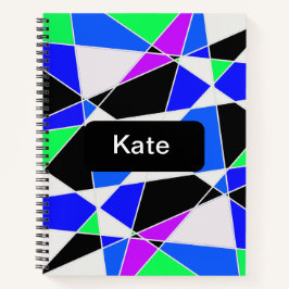 White blue Purple triangle abstract  Notizblock