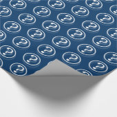 White Blue Question Marks Geschenkpapier (Ecke)