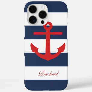 White Blue & Red Anchors Aweigh iPhone 16 Pro Max Hülle