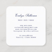 White blue seashell logo Visitenkarte (Rückseite)