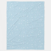White Blue Sky of Stars Fleecedecke (Vorderseite)