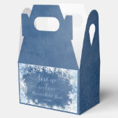 White Blue Snow in Liebe Snowflake Brautparty Geschenkschachtel (Geöffnet)