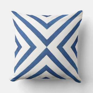 White Blue Sommer Kissen