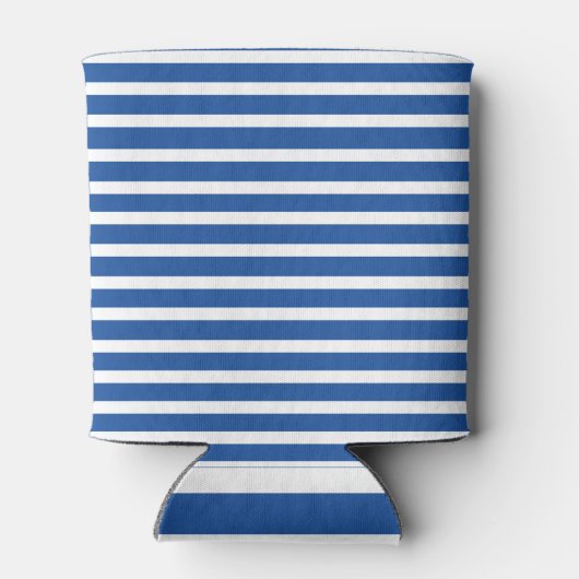 White Blue Stripes Summer Dosenkühler (Rückseite)