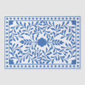 White Blue Traditional Bone Inlay Decoupage Paper Seidenpapier (Vorderseite)