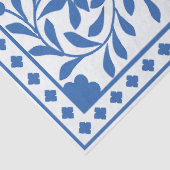 White Blue Traditional Bone Inlay Decoupage Paper Seidenpapier (Detail)