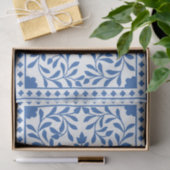 White Blue Traditional Bone Inlay Decoupage Paper Seidenpapier (Geschenk)