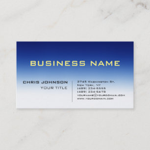White Blue Trendy Stylish Consultant Business Card Visitenkarte