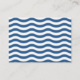 White Blue Wave Muster - Anpassbarer Hintergrund Visitenkarte