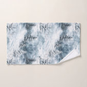 White Blue Weihnachtsbaumen Winterschnee Badhandtuch Set (Handtuch)