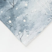 White Blue Weihnachtsbaumen Winterschnee Fleecedecke (Ecke)
