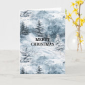 White Blue Weihnachtsbaumen Winterschnee Karte (Gelbe Blume)