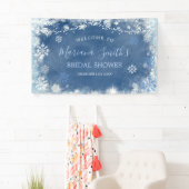 White Blue Winter Snowflake Brautparty Grosses Banner (Insitu)