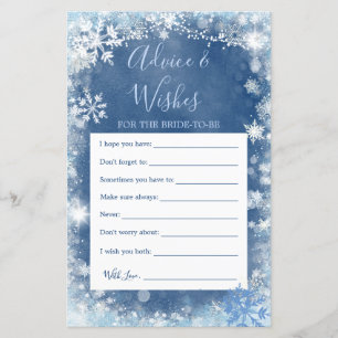 White Blue Winter Snowflake Ratschläge und Wünsche