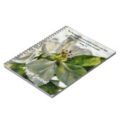 White Blume Art Prayer Zeitschrift Bible Verse Notizblock (Linke Seite)