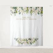 White Blume Bachelorette Weekend Foto Stand Wandteppich (Vorderseite)