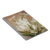 White Blume Blumenzeitschrift Notizblock (Rechte Seite)