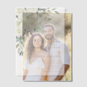 White Blume Bouquet Nuestra Boda Pergament Einladungen (Versatz (Ehepaar))