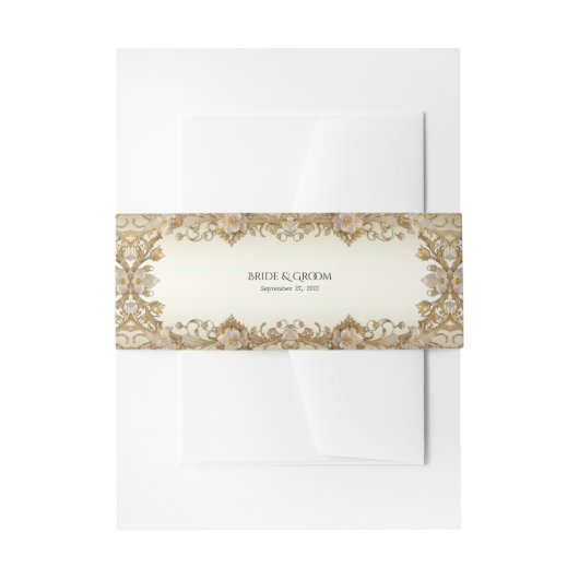 White Blume Decorative Gold Bly Band (Vorderseite Beispiel)