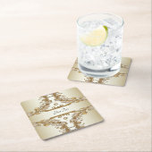 White Blume Decorative Gold Paper Untersetzer (Vor Ort)