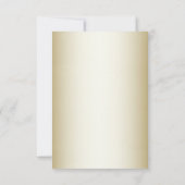 White Blume Decorative Gold RSVP Card (Rückseite)