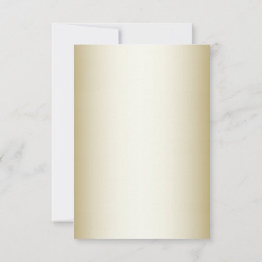 White Blume Decorative Gold RSVP Card (Rückseite)