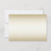 White Blume Decorative Gold RSVP Card (Rückseite)