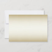 White Blume Decorative Gold RSVP Card Karte (Rückseite)