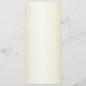 White Blume Decorative Gold Wedding Menü Menükarte (Rückseite)