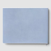 White Blume Dusty Blue Wedding Gästebuch (Rückseite)