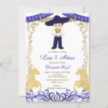 White Blume Fiesta Invitaciones Tres Anos