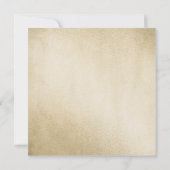 White Blume Gold 50. Hochzeitstag Einladung (Rückseite)